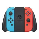 Nintendo Switch with Neon Blue and Red Joy