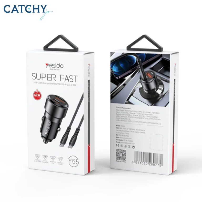 Yesido Y55 Car Charger with Type-C Cable