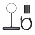 Baseus Wireless Fast Charger Swan 2 in 1 Magnetic Bracket 20W