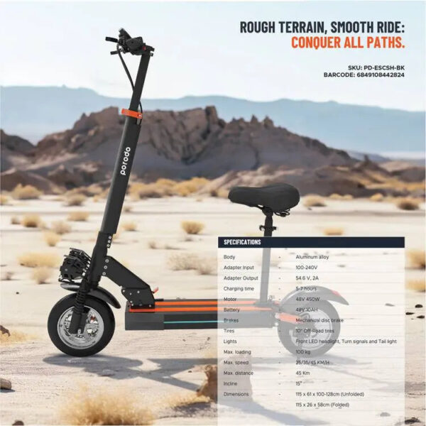 Porodo Lifestyle Electric Urban Off-Road Scooter