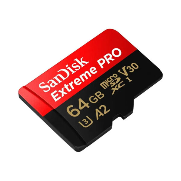 SanDisk 64GB Extreme PRO microSD UHS-I Card with Adapter