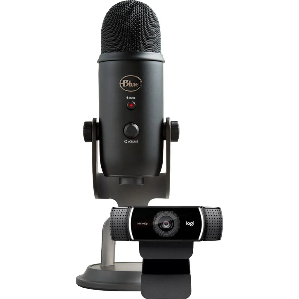 Blue Yeti USB Microphone And Logitech C922 Pro HD Webcam