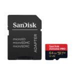 SanDisk 64GB Extreme PRO microSD UHS-I Card with Adapter