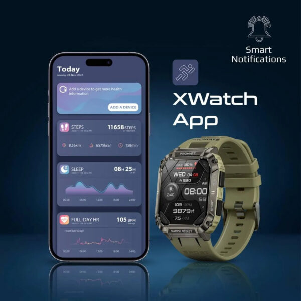 Promate XWatch-S19 Smartwatch With Wireless BT Calling