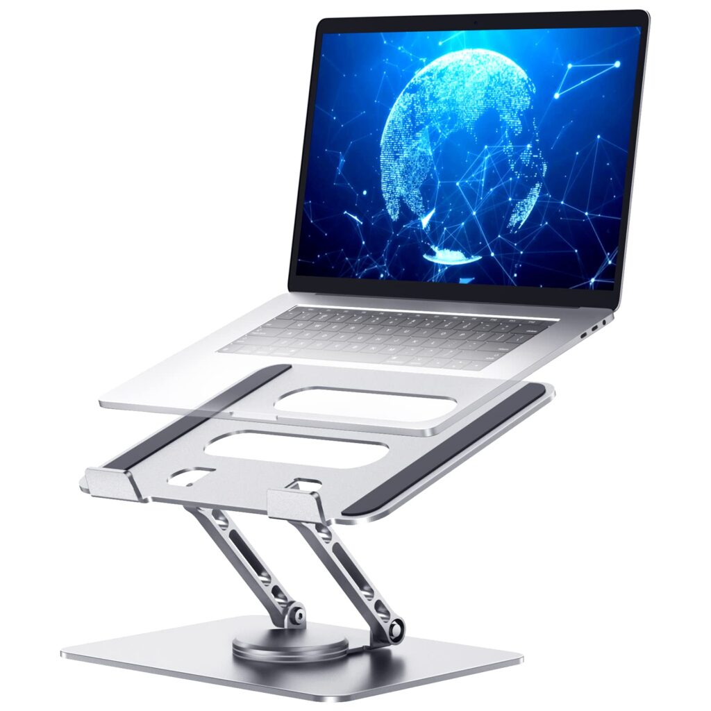 Adjustable Laptop Stand with 360 Rotating Base