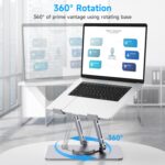 Adjustable Laptop Stand with 360 Rotating Base