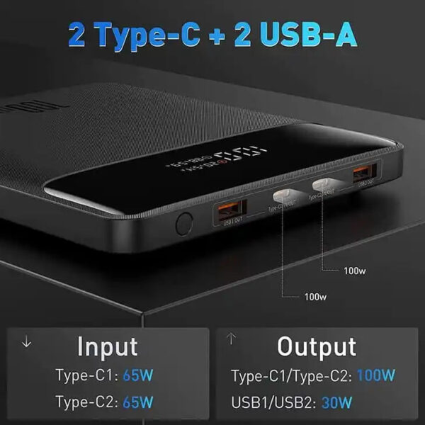 Baseus Power Bank Blade 100W USB C Portable Laptop Charger