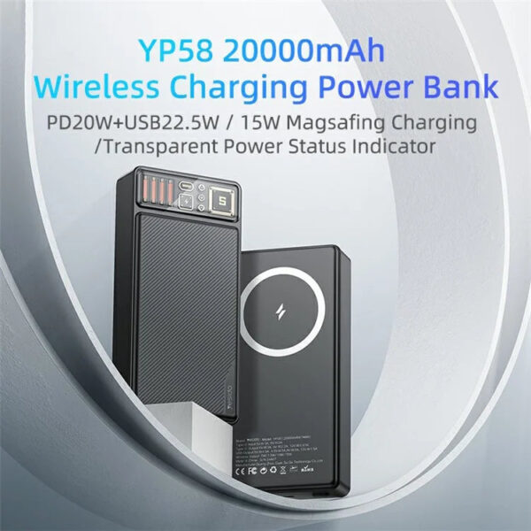 Yesido YP58 20000mAh Magnetic Power Bank