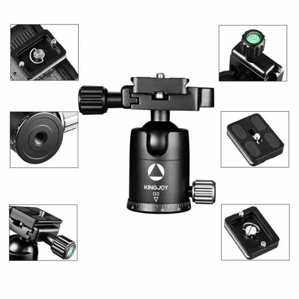 Kingjoy G Series Rotation Ball Head with Quick Release Plate