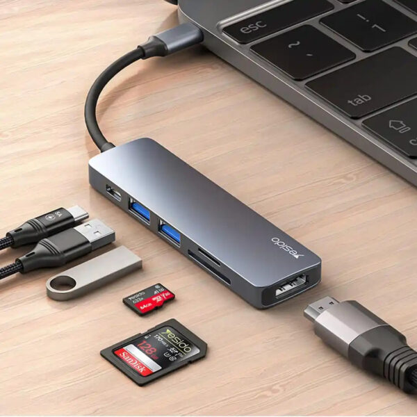 Yesido HB11 6 in 1 USB-C Multiport Hub Adapter