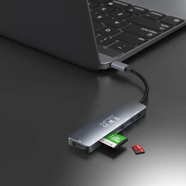 Yesido HB11 6 in 1 USB-C Multiport Hub Adapter