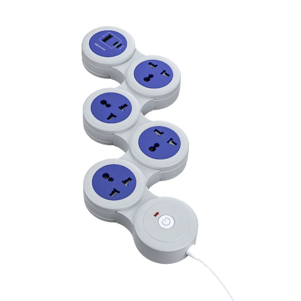 Porodo USB-A Type-C and 4 AC Multiport Socket