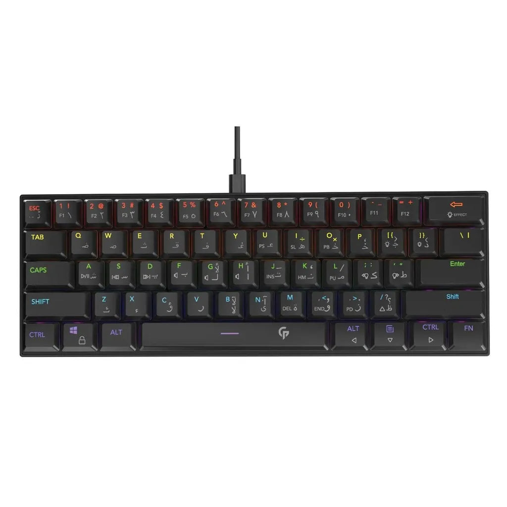 Porodo PDX218 Low-Profile Mechanical TKL Keyboard Rainbow