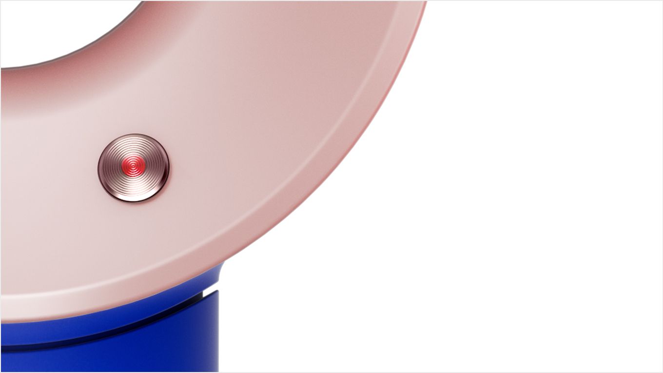Dyson supersonic™ hair dryer in blue blush - hd07 17 Close-up of the temperature controls
