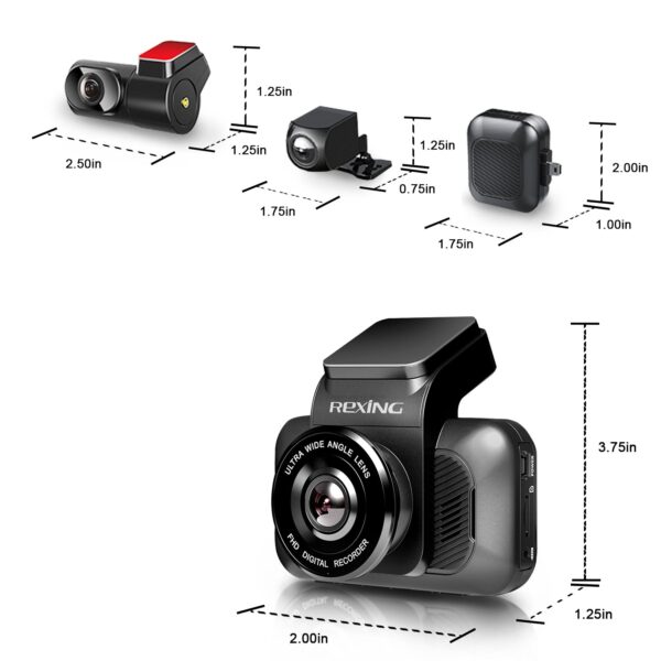 Rexing V5 Plus 3-Channel 4K Dash Cam