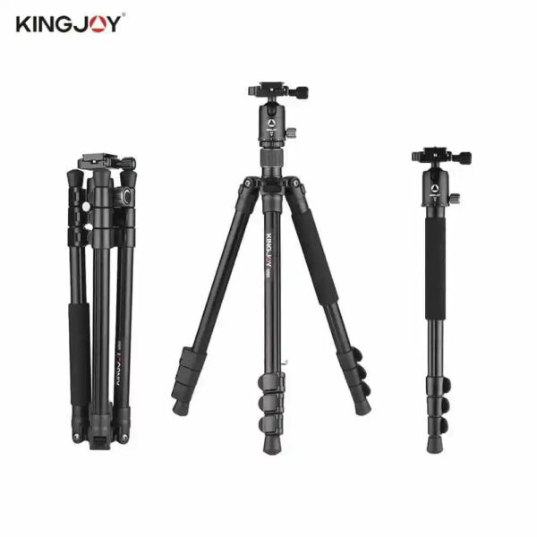 Kingjoy G555 with G0 4-Section Travel Tripod Detachable Monopod