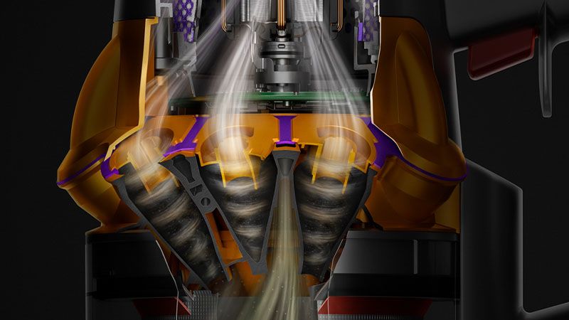 Dyson v15 detect absolute cordless vacuum sv47 19 Cutaway of Root Cyclone technology