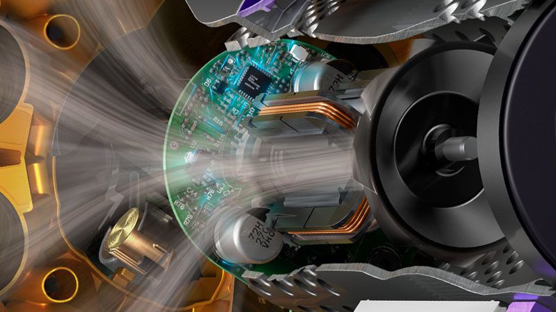 Dyson v15 detect absolute cordless vacuum sv47 17 Cutaway of Dyson Hyperdymium motor